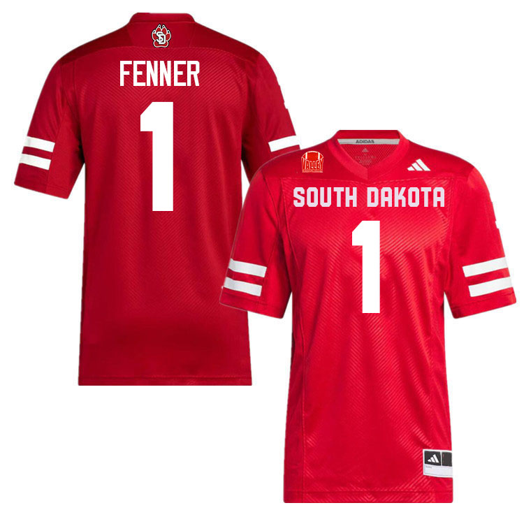 South Dakota Coyotes #1 Larenzo Fenner College Football Jerseys,Uniforms-Scarlet